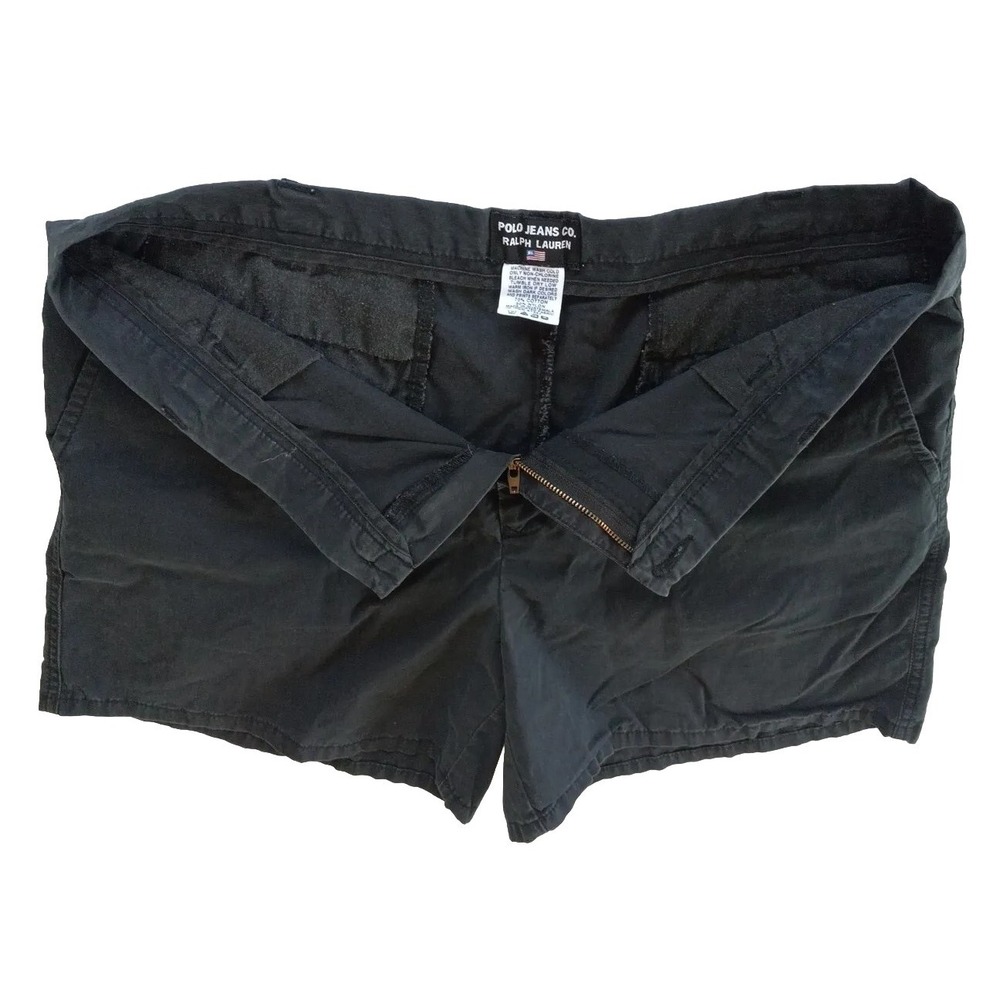 Polo Jeans Co Ralph Lauren Womens Black Chino Shorts Size 12 83JM6N883